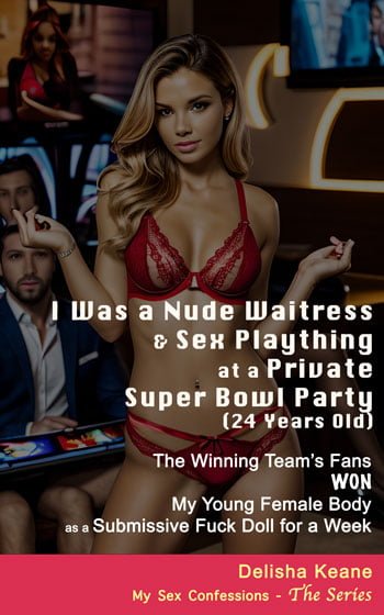 Super Bowl gang bang sex with nude waitress